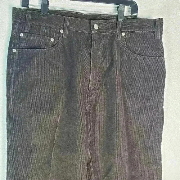 LEVI'S 505 straight fit Dark Brown corduroy pants jeans 36x32 Vintage Tag 90s - Picture 3 of 8